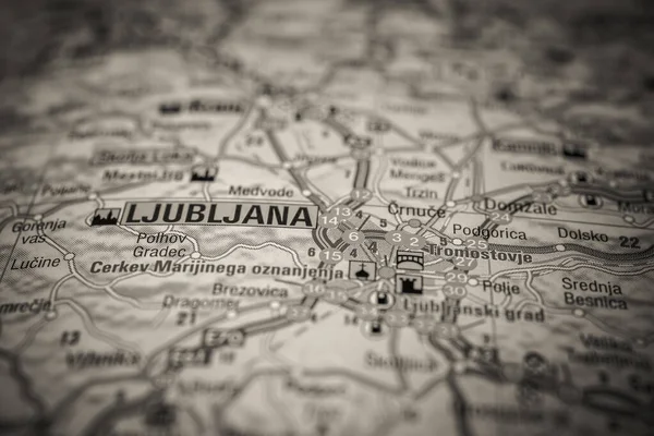Ljubljana on the Europe map