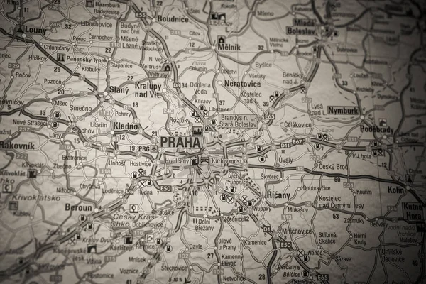 Praha Europa Kaart — Stockfoto
