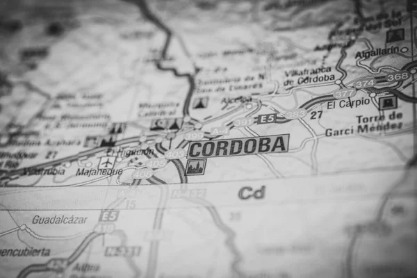 Cordoba Europe Map — Stock Photo, Image