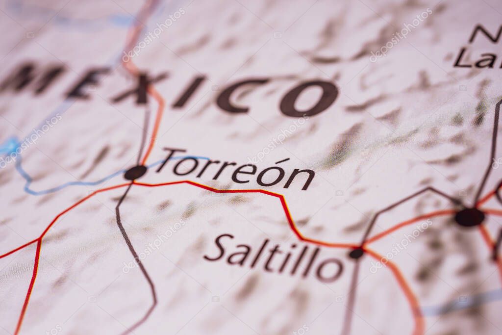 Torreon en el mapa de México 2023