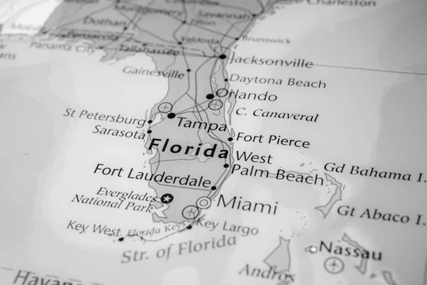 Floride Sur Carte États Unis — Photo