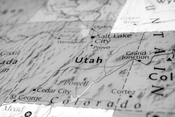 Utah Mapa Estados Unidos América — Fotografia de Stock