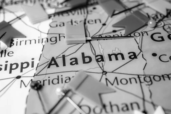 Alabama Mapě Usa — Stock fotografie