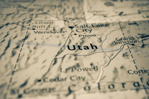 Utah Mapa Estados Unidos — Foto de Stock