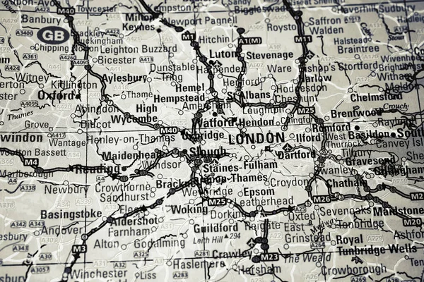 London Auf Der Europa Karte — Stockfoto
