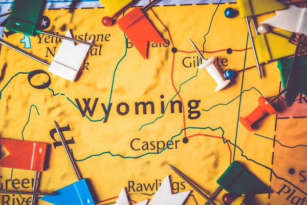 Abd Haritasında Wyoming — Stok fotoğraf