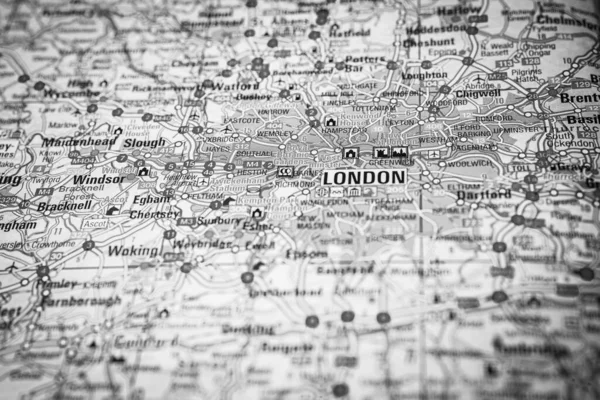 Londres Mapa Europa Fondo — Foto de Stock