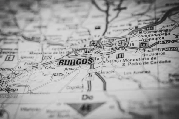 Burgos Europe Map — Stock Photo, Image