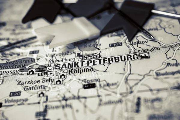 San Petersburgo Mapa Europa — Foto de Stock