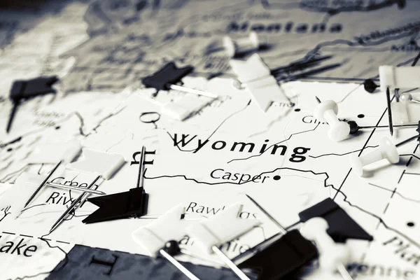 Wyoming Usa Kartan — Stockfoto
