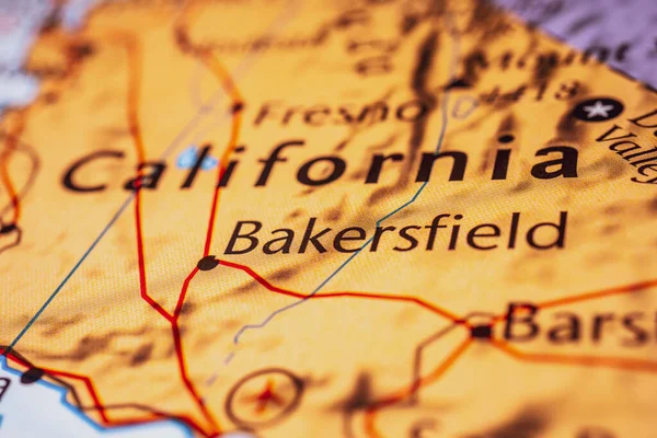 Bakersfield Map Usa — Stock Photo, Image