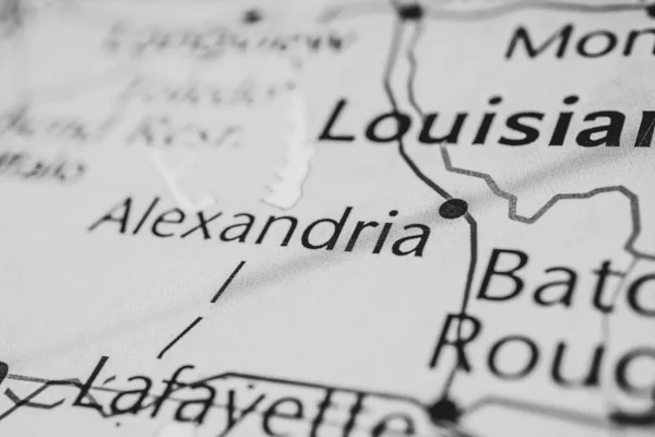 Louisiana Állam Usa Térképen — Stock Fotó