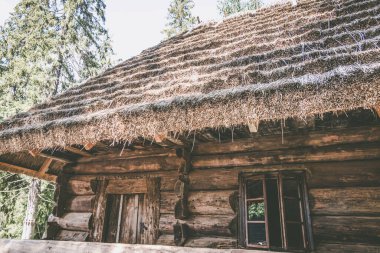 Karpatların eski halklarının evleri.