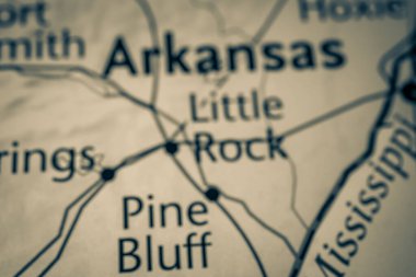 ABD haritasında Little Rock