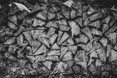 Odun istiflenmiş doku arka plan doğası