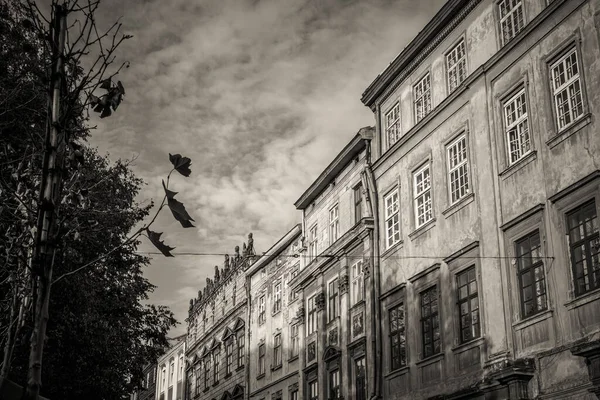 Beautiful Streets Houses Lviv — Stock Photo, Image