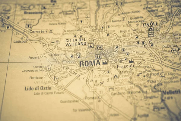 Roma Auf Der Europakarte — Stockfoto