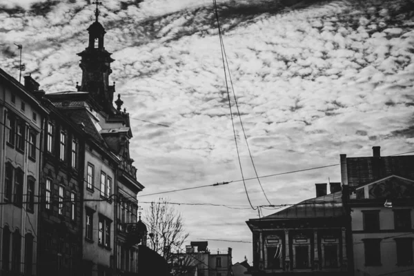 Hermosas Calles Casas Lviv — Foto de Stock