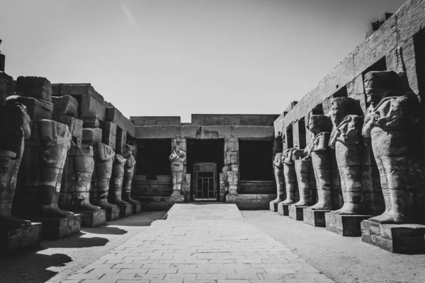 Starożytne Zabytki Egiptu Świątynia Karnak — Zdjęcie stockowe