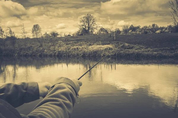 Trout Fishing Lake Recreation — Stock Photo, Image