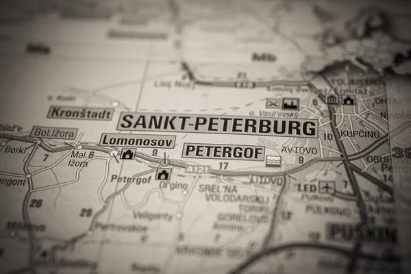 San Petersburgo Mapa Europa — Foto de Stock