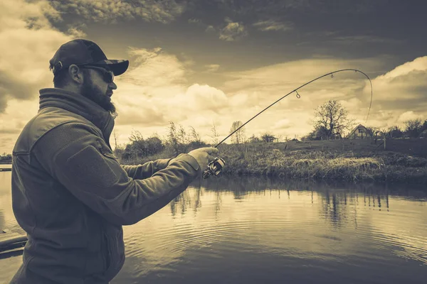 Pesca Truta Lago Recreação — Fotografia de Stock