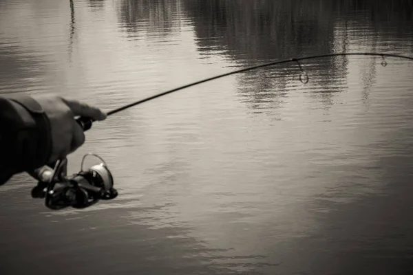 Pêche Truite Sur Lac Loisirs — Photo