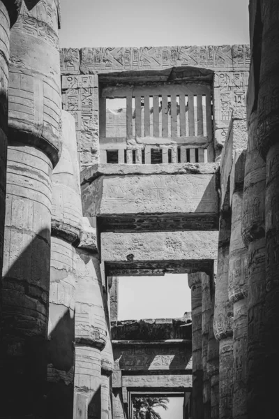 Gamle Monumenter Fra Egypt Karnak Tempelet – stockfoto