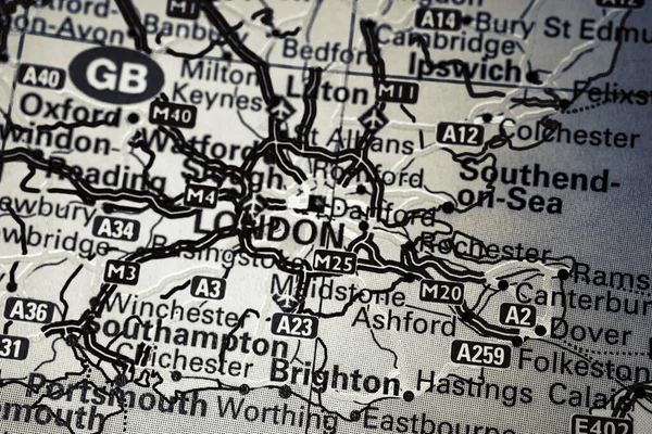 Лондон Карте Европы — стоковое фото