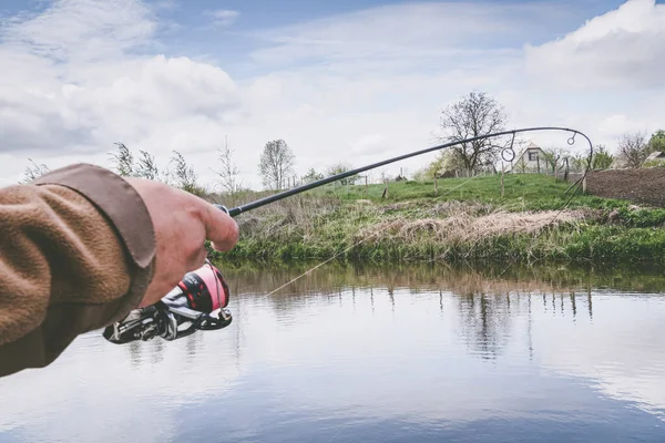 Pesca Truta Lago Recreação — Fotografia de Stock