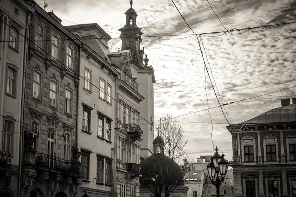 Hermosas Calles Casas Lviv —  Fotos de Stock