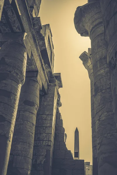 Gamle Monumenter Fra Egypt Karnak Tempelet – stockfoto