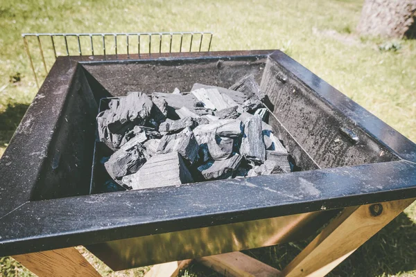 Grill Branden Kamperen Draagbare Barbecue — Stockfoto