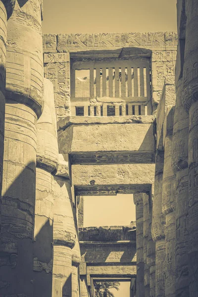 Monumentos Antiguos Egipto Templo Karnak — Foto de Stock