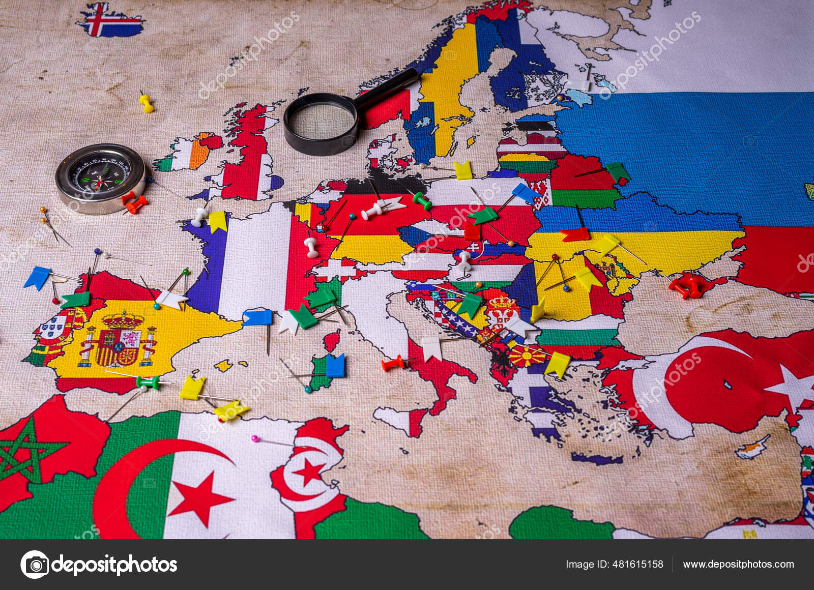 Flags Of Europe Map