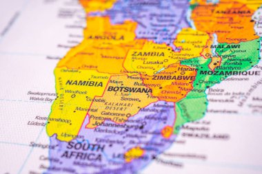 Botswana: Harita seyahat arkaplan dokusu