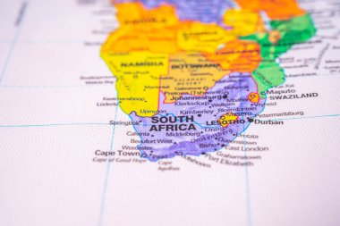 Güney Afrika haritada seyahat arkaplan dokusu