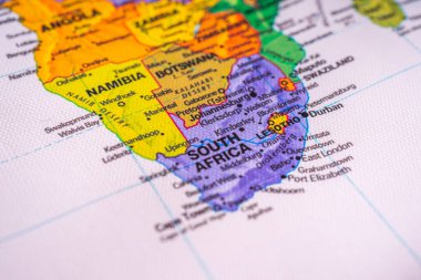 Güney Afrika haritada seyahat arkaplan dokusu
