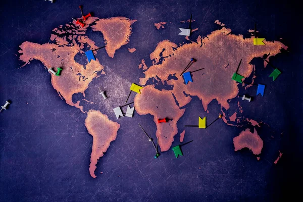 Схематична Карта Світу — стокове фото