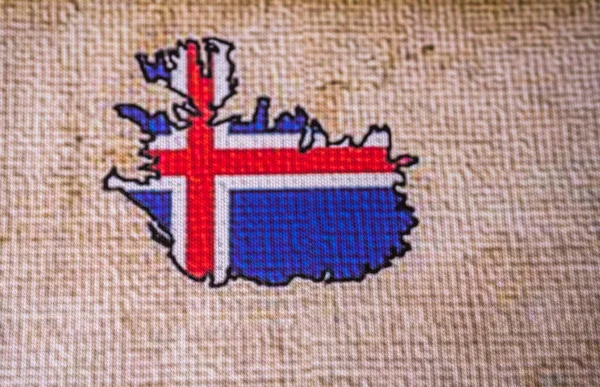 Iceland Map Europe Background — Stock Photo, Image