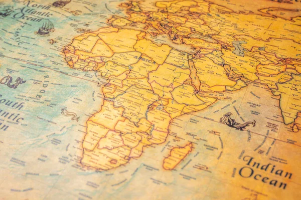 Afrika Mapě Světa — Stock fotografie
