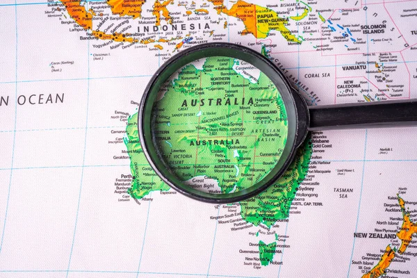 Australia Mapie Podróży Tło Tekstury — Zdjęcie stockowe