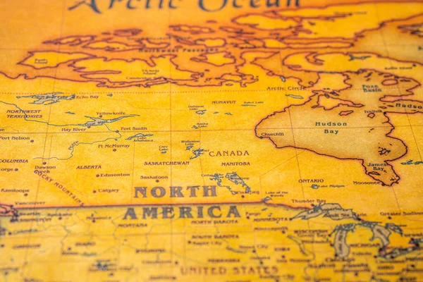 Північна Америка Карті Світу — стокове фото