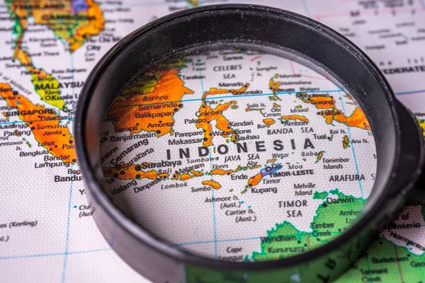 Indonesia on map travel background texture