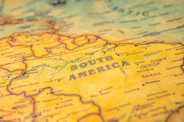 América Del Sur Mapa Del Mundo — Foto de Stock