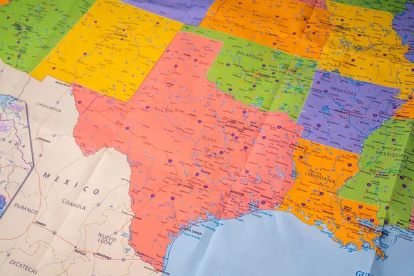 Штат Техас Карті Подорожі — стокове фото
