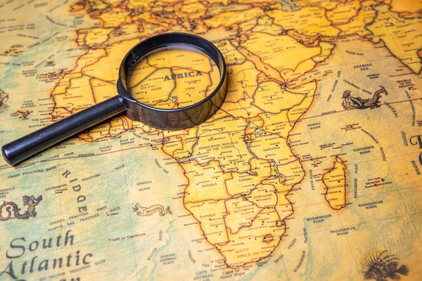 Africa on map background texture