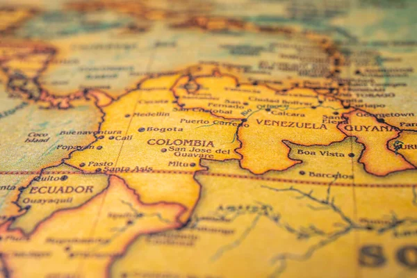 Güney Amerika Dünya Haritasında — Stok fotoğraf