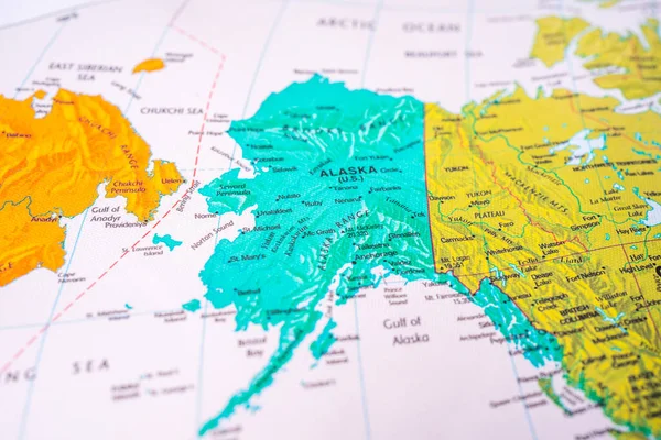 Аляска Карті Подорожі Фоном Текстури — стокове фото