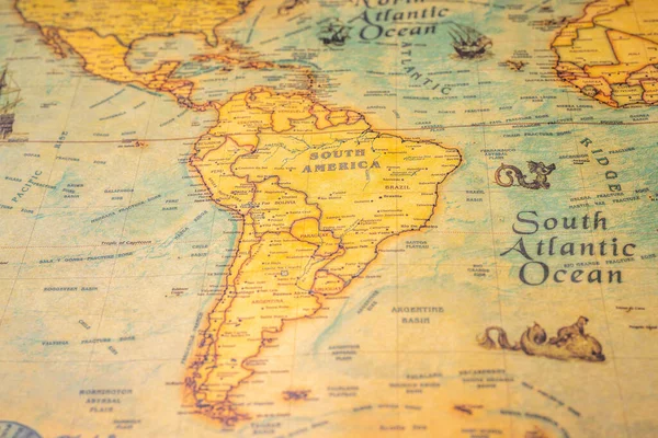 Sydamerika Världskartan — Stockfoto